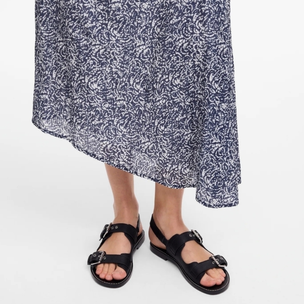 New! Madewell The Maude Double Strap Slingback Leather Sandald